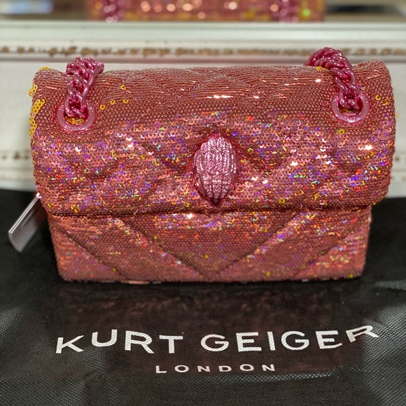 NWT KURT GEIGER LONDON
Mini Kensington Pink Sequins Crossbody Bag - Picture 2 of 7